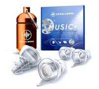 SCHALLWERK ® Music+ | Tappi per le orecchie discreti - attenuano il rumore e mantengono la qualità del suono - Tappi per le orecchie trasparenti - Earplugs adatti per musica, festival, lavoro e