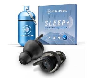 Schallwerk ® Sleep+ - Tappi per le orecchie per dormire - Tappi per le orecchie di alta qualità, che attutiscono il rumore e il russare - protezione dell'udito ideale per un sonno tranquillo
