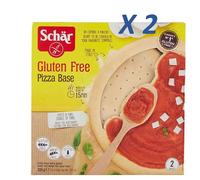 SCHAR Base per pizza già pronta senza glutine 2 confezioni da 2 pz (300 g x 2 )