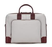 Scharlau Cartella Mahler in pelle color crema e rosso vino, BR04-L01W1, Borgogna e bianco, 40 x 28 x 9 cm, Cartella portadocumenti