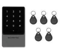SCHARTEC Tasto codice con chip RFID, set di pulsanti transponder, lettore di schede, lettore transponder, lettore di controllo accesso, codice tastiera, apriporta