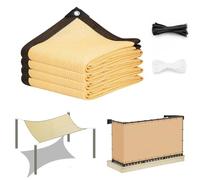 Schatten 150400 cm Schattierungsnetz für Rechteckig ohne Bohren mit Ösen Beige ideale per Garten Gewächshaus OutdoorSchutz (4 x 5 m)