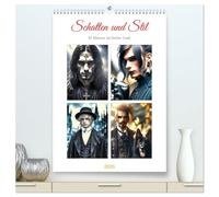 Schatten und Stil - KI Männer im Gothic Stil (hochwertiger Premium Wandkalender 2026 DIN A2 hoch), Kunstdruck in Hochglanz: Mystischer Männer-Portraits im einzigartigen Charme des Gothic Looks