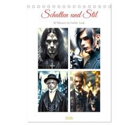 Schatten und Stil - KI Männer im Gothic Stil (Tischkalender 2026 DIN A5 hoch), CALVENDO Monatskalender: Mystischer Männer-Portraits im einzigartigen Charme des Gothic Looks