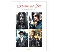 Schatten und Stil - KI Männer im Gothic Stil (Wandkalender 2026 DIN A2 hoch), CALVENDO Monatskalender: Mystischer Männer-Portraits im einzigartigen Charme des Gothic Looks