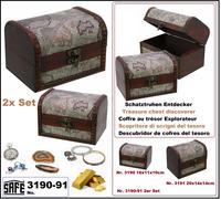 Schatzkisten Scrigni Del Tesoro Decorazione-Legno Entdecker 2x Set Safe 3190-91