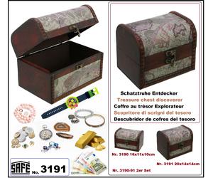 Schatzkisten Scrigni Del Tesoro Pirati Decorazione-Legno Esploratori Safe 3191