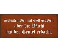 Schatzmix Blechschild … Aber Die Macht Hat der Teufel erdacht Metallschild 27x10 Wanddeko Targa di Metallo da Parete, Lamiera, Multicolore, 27x10 cm