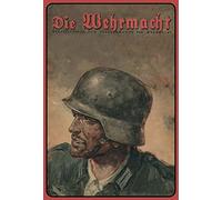 Schatzmix Blechschild Die Wehrmacht Soldat braunes Metallschild 20x30 cm Deko Tin Sign Targa di Metallo da Parete, Lamiera, Multicolore, 20_x_30_cm