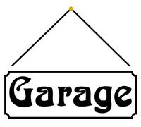 Schatzmix Blechschild Nostalgie Garage Metallschild 27 x 10 cm Wanddeko Targa in Metallo con Kordel Latta, Lamiera, Multicolore, 27x10 cm