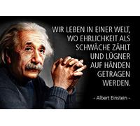 Schatzmix Blechschild Spruch Einstein Wir Leben in Einer Welt Wo Metallschild Deko 20x30 Targa di Metallo da Parete, Lamiera, Multicolore, 20_x_30_cm