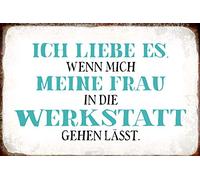Schatzmix Blechschild Spruch ICH Liebe es, Wenn .Metallschild 20x30 Deko Tin Sign Targa di Metallo da Parete, Lamiera, Multicolore, 20x30 cm
