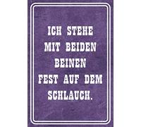 Schatzmix Blechschild Spruch ICH stehe Auf Dem Schlauch Metallschild 20x30 Deko Tin Sign Targa di Metallo da Parete, Lamiera, Multicolore, 20x30 cm