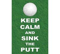 Schatzmix Blechschild Spruch Keep Calm And Sink The Putt Metallschild 20x30 Deko Tin Sign Targa di Metallo da Parete, Lamiera, Multicolore, 20x30 cm