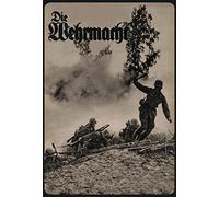 Schatzmix Blechschild Wehrmacht Soldaten beim Vorrücken Metallschild 20x30 Deko Tin Sign Targa di Metallo da Parete, Lamiera, Multicolore, 20x30 cm