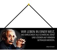 Schatzmix Blechschild Wir Leben in Einer Welt Metallschild 27x10 cm Wanddeko mit Kordel Targa di Metallo da Parete, Lamiera, Multicolore