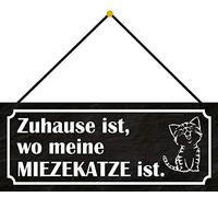 Schatzmix Targa in latta, lamiera, multicolore, 27 x 10 cm