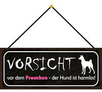 Schatzmix Targa in latta, lamiera, multicolore, 27 x 10 cm