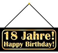 Schatzmix Targa in latta, lamiera, multicolore, 27 x 10 cm