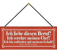 Schatzmix - Targa in metallo con scritta in lingua tedesca Ich Liebe Meine Beruf, 27 x 10 cm, con cordoncino, in metallo, multicolore, 27 x 10 cm