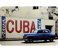 Schatzmix Targa in Metallo Cuba Viva Cuba Blu Oldtimer Targa in Metallo 20 X 30 Decorazione da Parete Tin Sign