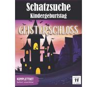 Schatzsuche Kindergeburtstag: Geisterschloss |Komplettset: All incl. Schnitzeljagd Set | für 5-7 Jährige | bis zu 8 Kinder