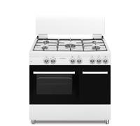 SCHAUB LORENZ Cucina Elettrica SS590EW 5 Fuochi a Gas Forno Elettrico Classe A Dimensioni 90 x 60 cm Colore Bianco