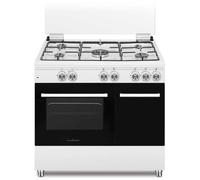 Schaub Lorenz SS590GEW Cucina 90×60 5 Fuochi Forno Gas Grill Elettrico Portabombola Bianca