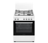 SCHAUB LORENZ SS631EW Cucina a gas e forno ventilato con grill, Classe A, 4 Fuochi, 6 Funzioni - Acciaio Inox