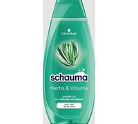 Schauma Herbs & Volume Shampoo, con estratto di rosmarino biologico, per capelli fragili e sottili, 400 ml, confezione da 2