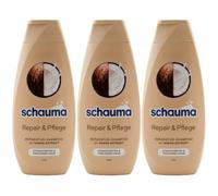 Schauma Repair & Cura Shampoo 3 X 400ml per Danneggiati & Secchi Capello