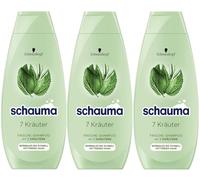 Schauma Schwarzkopf Shampoo 7 erbe (3 x 400 ml), shampoo per capelli dona alla struttura dei capelli una leggera freschezza, shampoo fresco per capelli da normali a rapidi