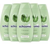 Schauma Schwarzkopf Shampoo 7 erbe (5 x 400 ml), shampoo per capelli dona alla struttura dei capelli una leggera freschezza, shampoo fresco per capelli da normali a rapidi