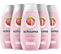 Schauma Schwarzkopf Shampoo per riparazioni Nutri Shine (5 x 400 ml), shampoo per capelli ripara e rigenera intensamente i capelli danneggiati, shampoo per la riparazione dei capelli con estratto di