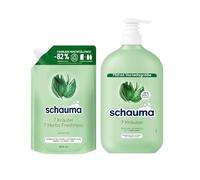 Schauma Shampoo 7 ricariche di erbe (1 x 800 ml) Shampoo fresco per capelli e shampoo da normale a veloce (1 x 750 ml) dona alla struttura dei capelli una leggera freschezza