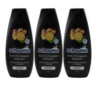 Schauma Shampoo Anti-Forfora Intensivo 3 X 400Ml Contro La Forfora Con Zenzero