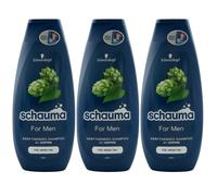 Schauma Shampoo For Uomo 3 X 400ml per Ogni Giorno - Nuova Formula - Con Luppolo