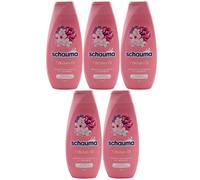 Schauma Shampoo Olio 7 Fiori Riparatore 5 X 400ml per Capelli Secchi e Stanchi