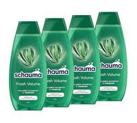 Schauma Shampoo volumetico Fresh Volume (4 x 400 ml), shampoo per capelli rinfresca e rafforza l'attaccatura dei capelli, shampoo per capelli fini e senza potere, con rosmarino