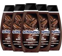 Schauma XTRA Shampoo alla caffeina Hair Booster (5 x 400 ml), lo shampoo per capelli aiuta a prevenire la caduta dei capelli, lo shampoo con caffeina attiva la radice dei capelli in caso di capelli