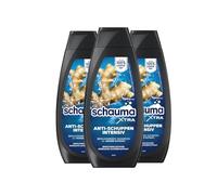 Schauma XTRA Shampoo antiforfora intenso (3 x 400 ml), shampoo per capelli combatte forforfora forte sin dalla prima applicazione, lo shampoo aiuta a prurito del cuoio capelluto