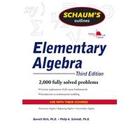 Barnett Rich Philip Schmi Schaum's Outline of Elementary Algebra, 3 (Tascabile)