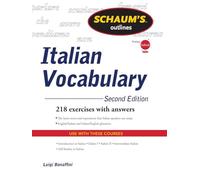 Luigi Bonaffini Fiorenza Consonni Schaum's Outline of Italian Vocab (Tascabile)