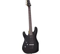 Schecter 430 C-6 Deluxe - Chitarra elettrica a corpo solido, colore: Nero satinato C-6 DELUXE SINISTRO Full Size SBK