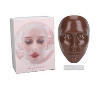 Scheda a faccia del trucco in silicone 5D per formazione per trucco a pieno viso adatto ai formatori per trucco di bellezza per principianti (Nero)