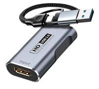 scheda acquisizione video, scheda di acquisizione da 4K HDMI a USB C 3.0, 1080P HD 60fps Grabber audio video in diretta e registrazione per giochi, streaming, insegnamento, videoconferenza