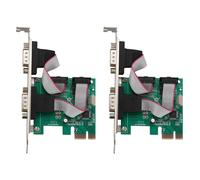 Scheda adattatore controller 2 porte PCI-E PCI Express Dual Serial DB9 RS232 2X Verde