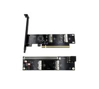 Scheda Adattatore da MCIO 5.0 A PCI-e 5.0 X16 A 2 Porte con Base MCIO A PCIE X16 e Splitter PCIe 8X per Scheda Grafica GPU