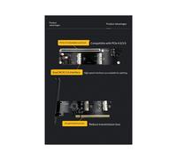 Scheda Adattatore da MCIO 5.0 A PCI-e 5.0 X16 A 2 Porte con Base MCIO A PCIE X16 e Splitter PCIe 8X per Scheda Grafica GPU