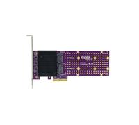Scheda Adattatore di Espansione PCIe 4.0 X4 A M.2 NVMe A Doppio Canale Scheda di Espansione PCIE Senza Divisione per SSD 22110/2280/2242